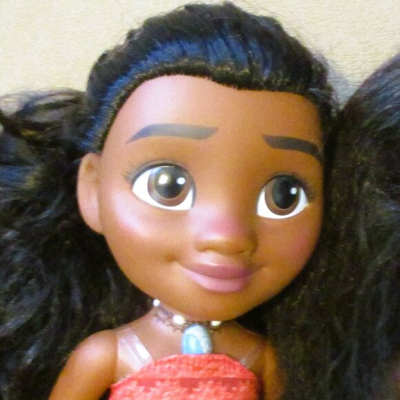 Disney Moana Toddler Doll 14"  Set of 2 Jakks Pacific Necklace     clo - Picture 5 of 6